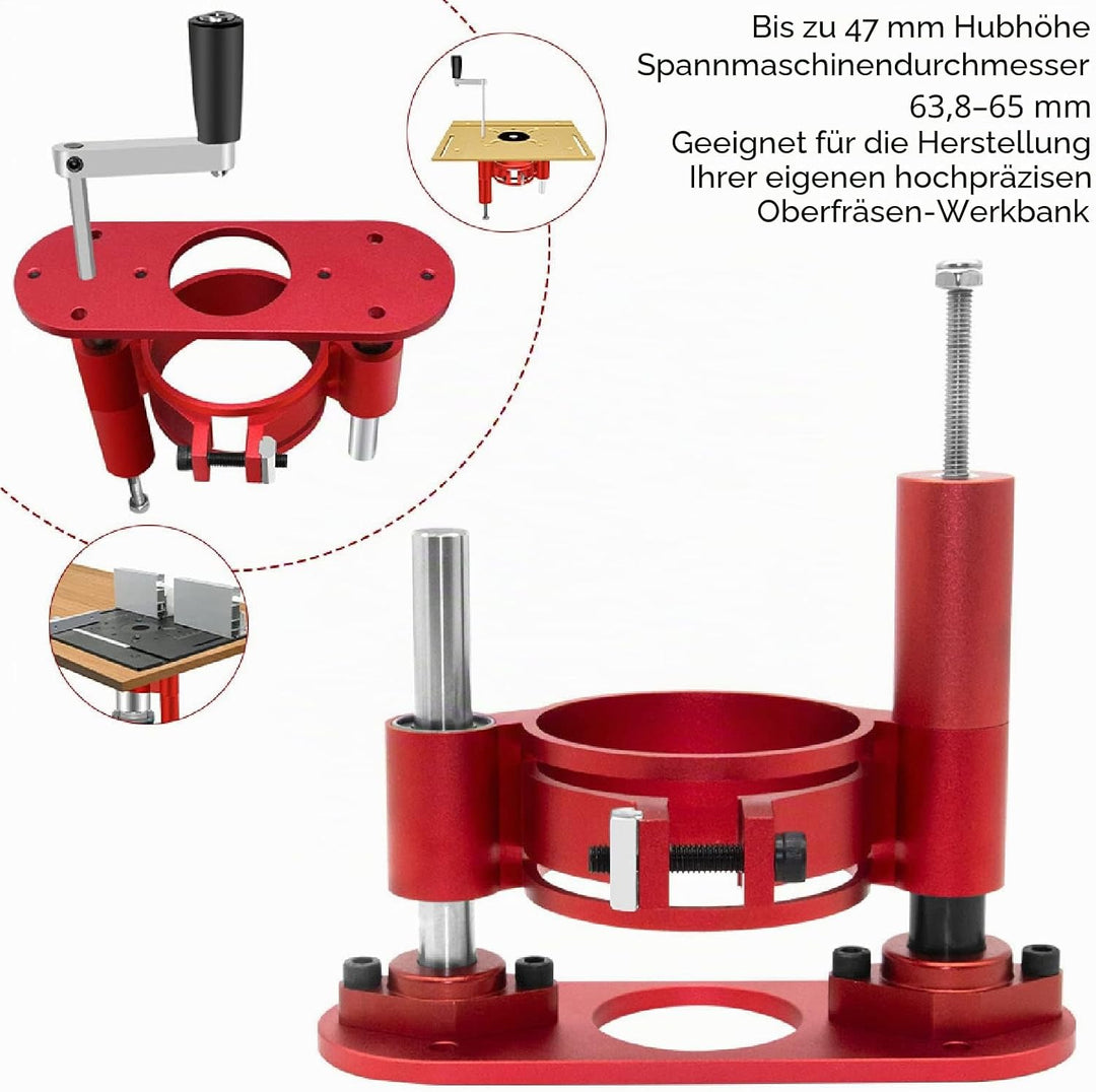 Router-Lift-Basis, Router Lift Kit, Router Werkzeug mit Sechskantschlüssel, Elektro Router Tisch Ein