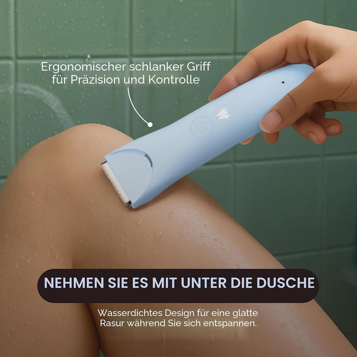 MERIDIAN Schlanker Trimmer, Scham- & Körperhaartrimmer, Bikini-Haarentfernung, Keine Kerben, Rasierv