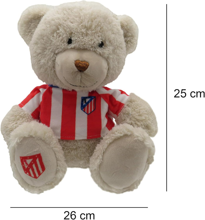 CyP Brands Atlético de Madrid, Plüsch, Bär, Puppe, Atlético Madrid T-Shirt, Braun, offizielles Produ