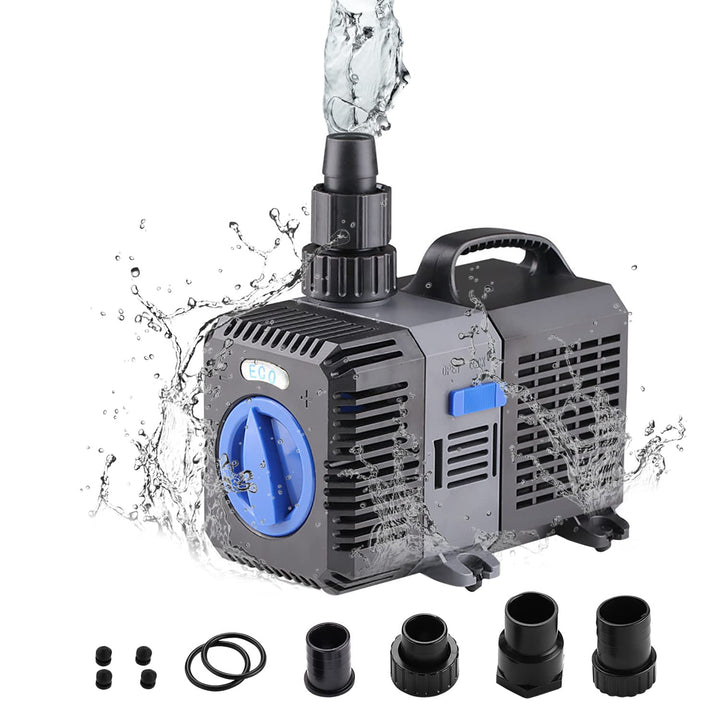 EXLECO Super Eco Teichpumpe Filterpumpe 8000L/H 70Watt Energiespar Wasserpumpe Koiteich Bachlaufpump
