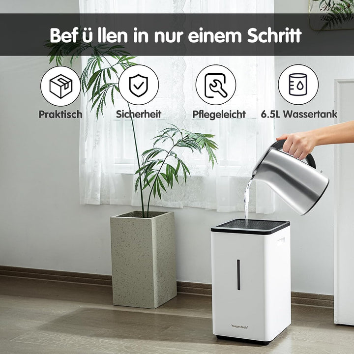6,5 L Top Fill Luftbefeuchter, Verdunstungsme Luftbefeuchter, 1500 ml/h, automatische Abschaltung, W
