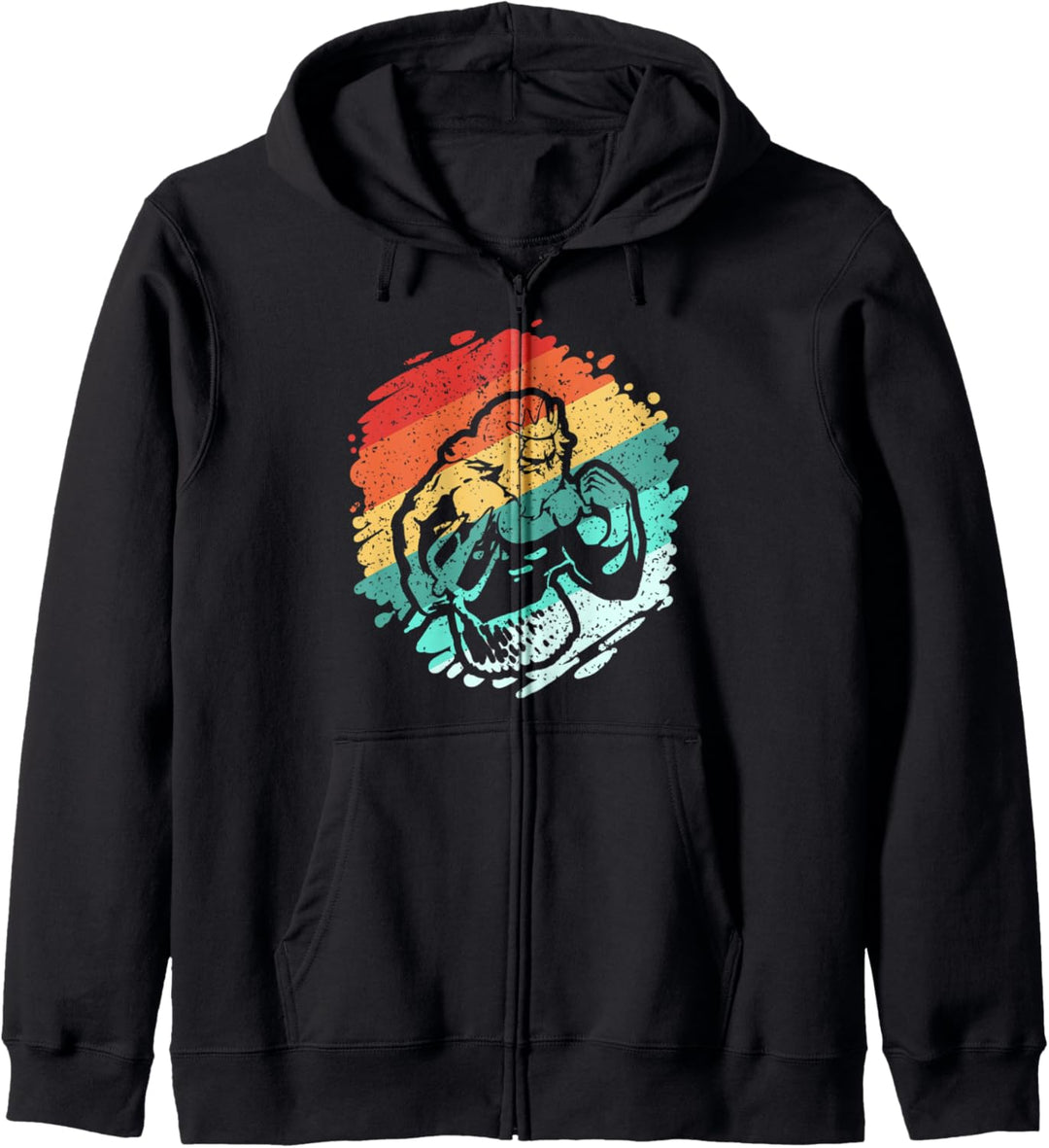 Poseidon-Illustration für einen altgriechischen Kapuzenjacke