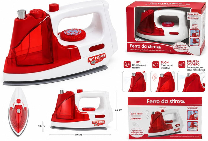Bügeleisen Spielzeug mit Lichtern Sound Sprühen Wasser Set zum Bügeln Spielzeug Bügeleisen für Kinde