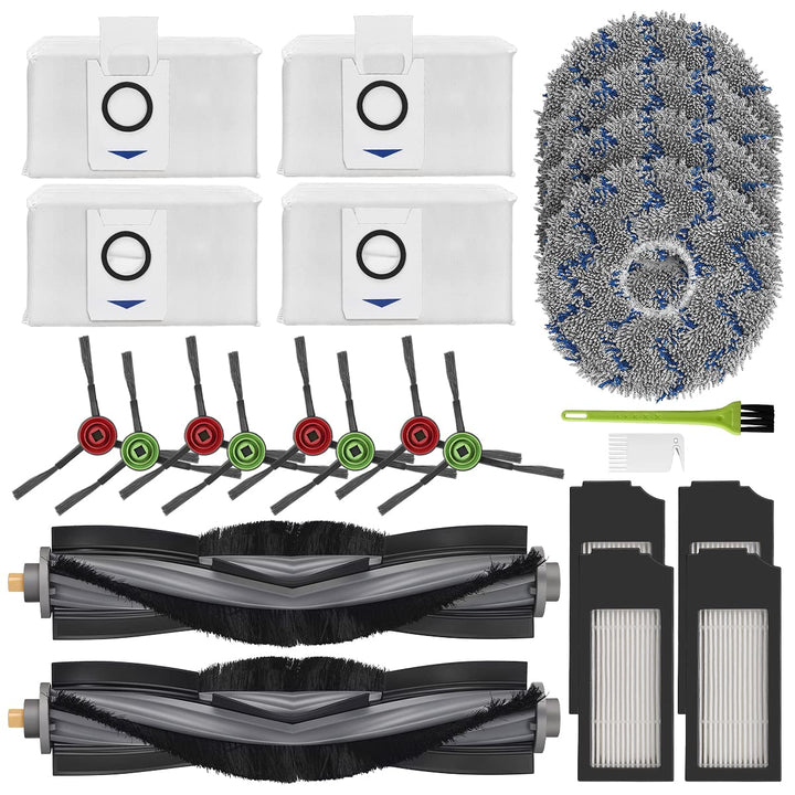 DrRobor Zubehör Kit für ECOVACS DEEBOT X1 Omni, Ersatzteile Staubbeutel, Hauptbürste, Feinstaubfilte