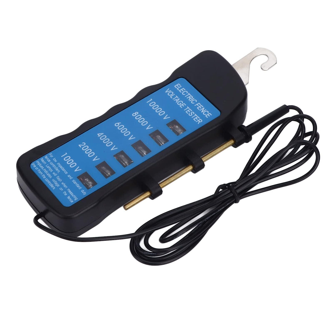 Ejoyous Weidezaun Zaunprüfer, 1000-10000V 6 Stufen Elektrozaun Tester, Tragbarer Spannungsprüfer Str