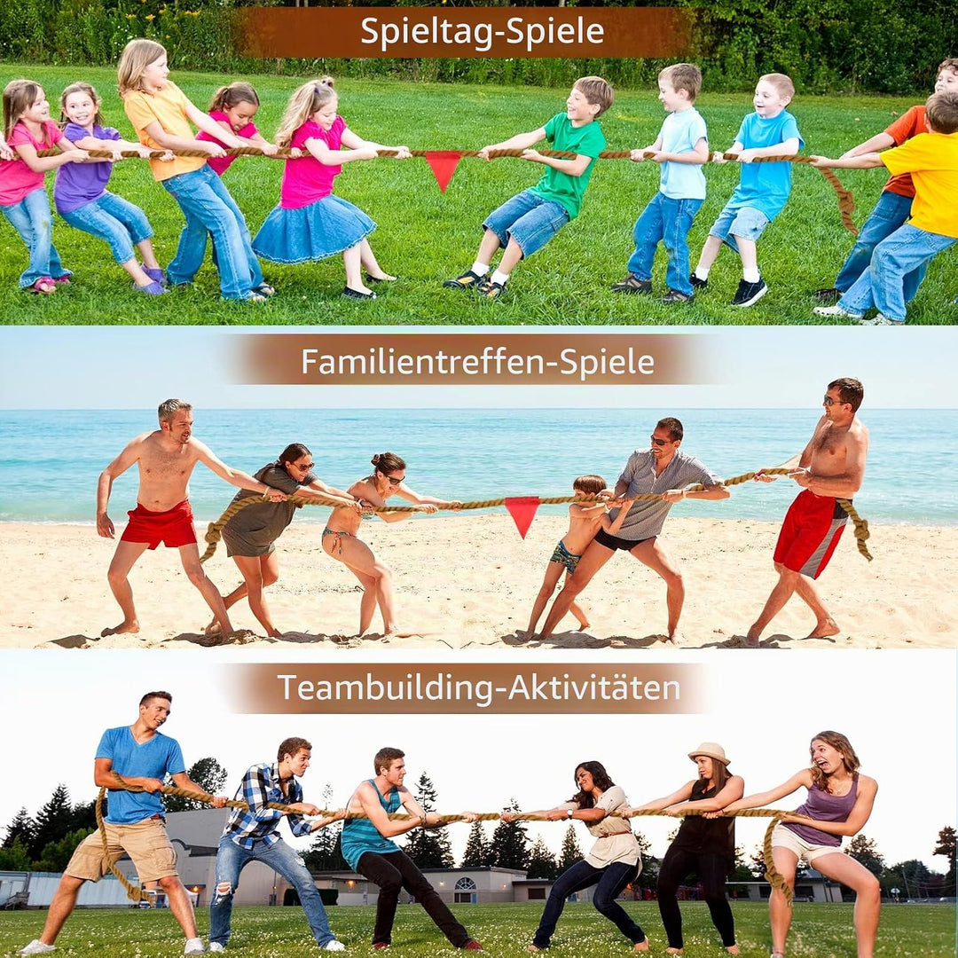 Tauziehen Seilspiel Outdoorspiele Gartenspiele Kindergeburtstag Partyspiele für Kinder und Erwachsen