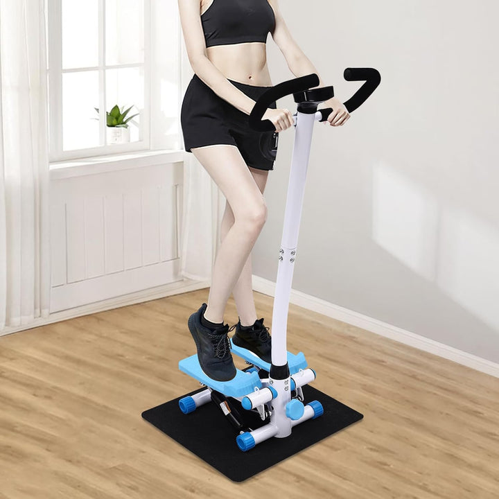 2 in 1 Fitness Swing Side Stepper mit LCD-Schirm und Handgriff, 150kg Up-Down Swing Stepper Bein Arm