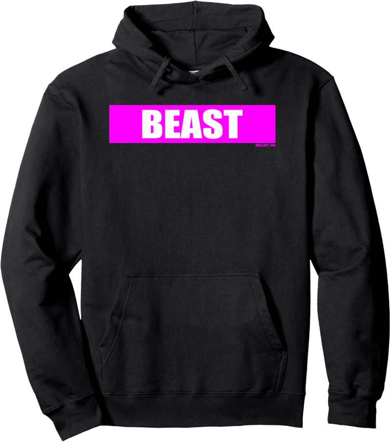 Beast Gym Motivation pinke Farbe Training Fitness Workout Pullover Hoodie