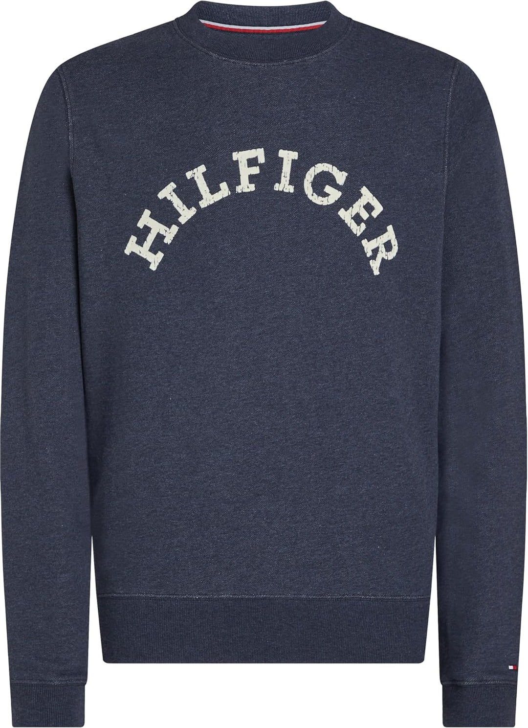 Tommy Hilfiger Herren Sweatshirt ohne Kapuze S Blau (Desert Sky Heather), S Blau (Desert Sky Heather