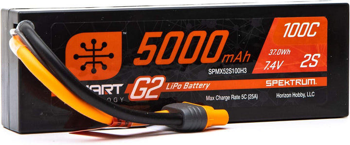 Spektrum SPMX52S100H3 5000mAh 2S 7.4V Smart G2 LiPo 100C IC3, Multi