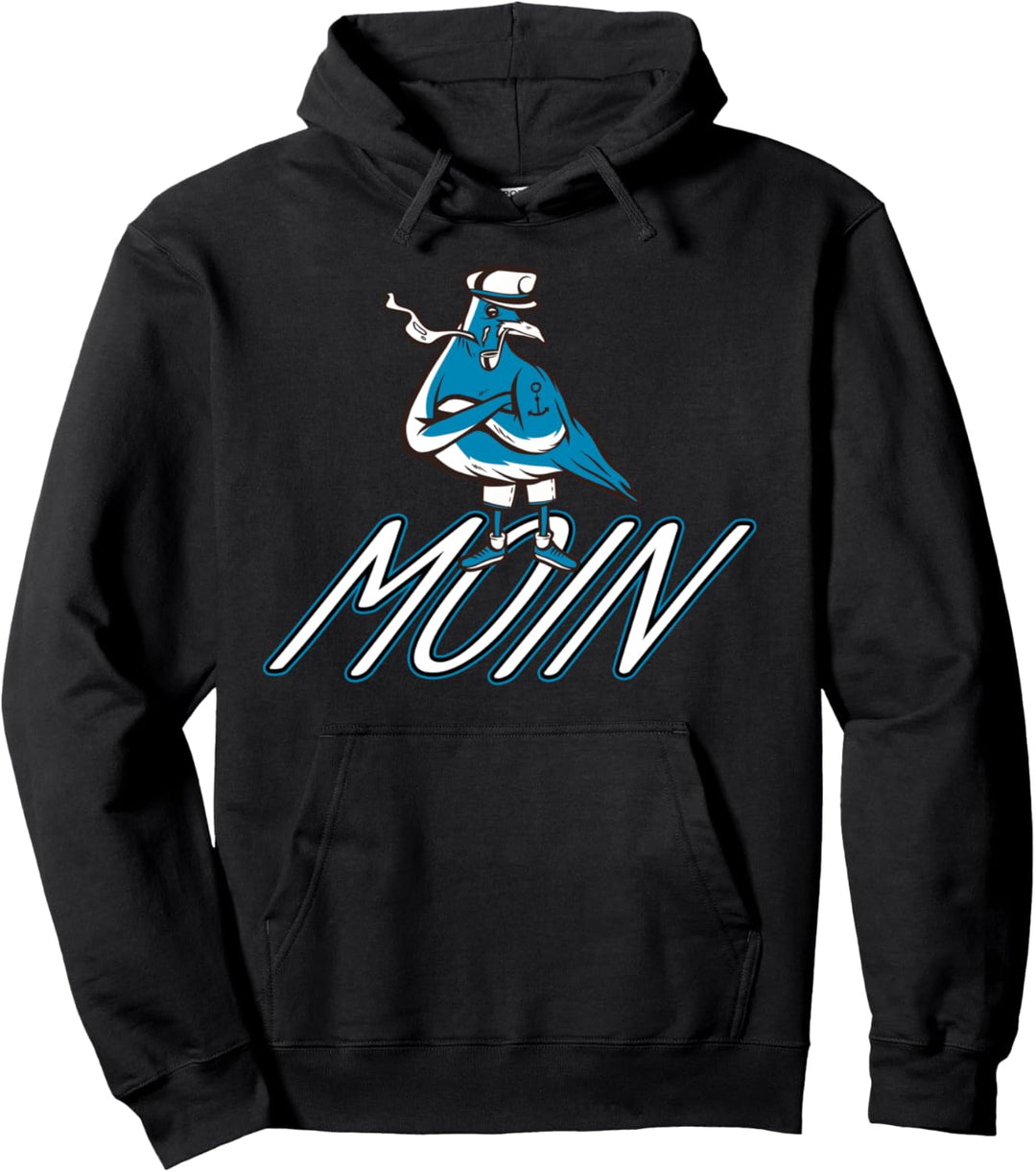Moin aus dem Norden die Captain Möwe Pullover Hoodie