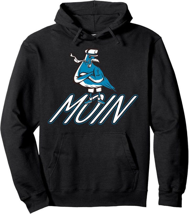 Moin aus dem Norden die Captain Möwe Pullover Hoodie