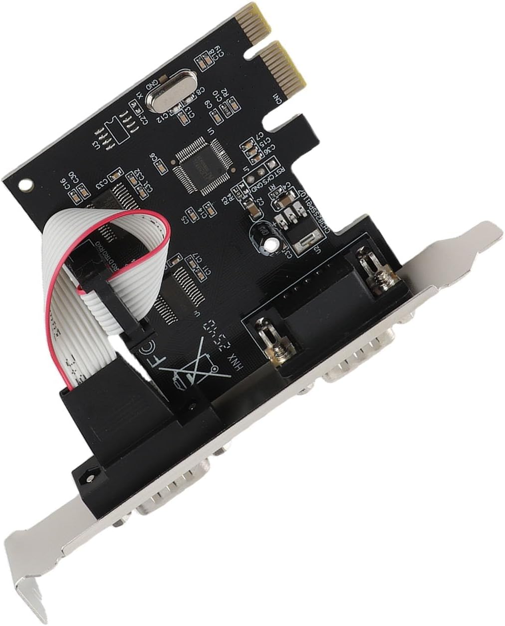 2 Port PCI Express RS 232 DB9 Serielle Portkarte, PCIE Serielle Erweiterungskarte mit ASIX AX99100 C