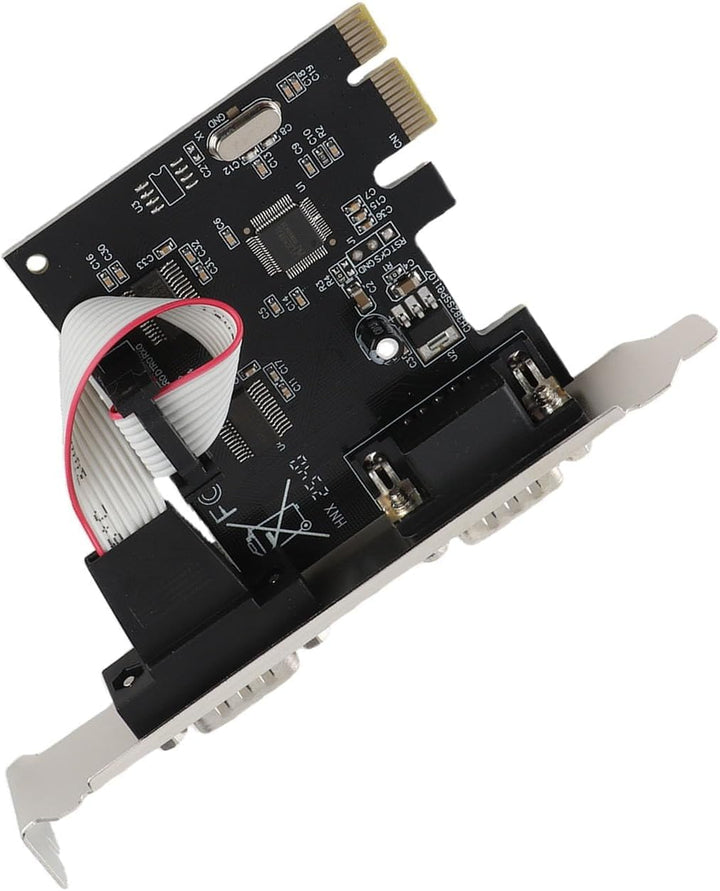 2 Port PCI Express RS 232 DB9 Serielle Portkarte, PCIE Serielle Erweiterungskarte mit ASIX AX99100 C