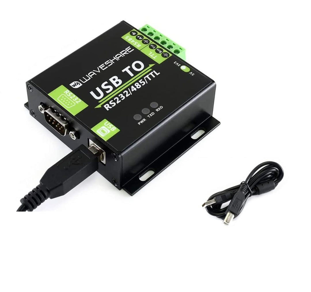 Waveshare USB to RS232/485/TTL Converter Onboard FT232RL Industrial Grade USB to RS232 Converter Sup