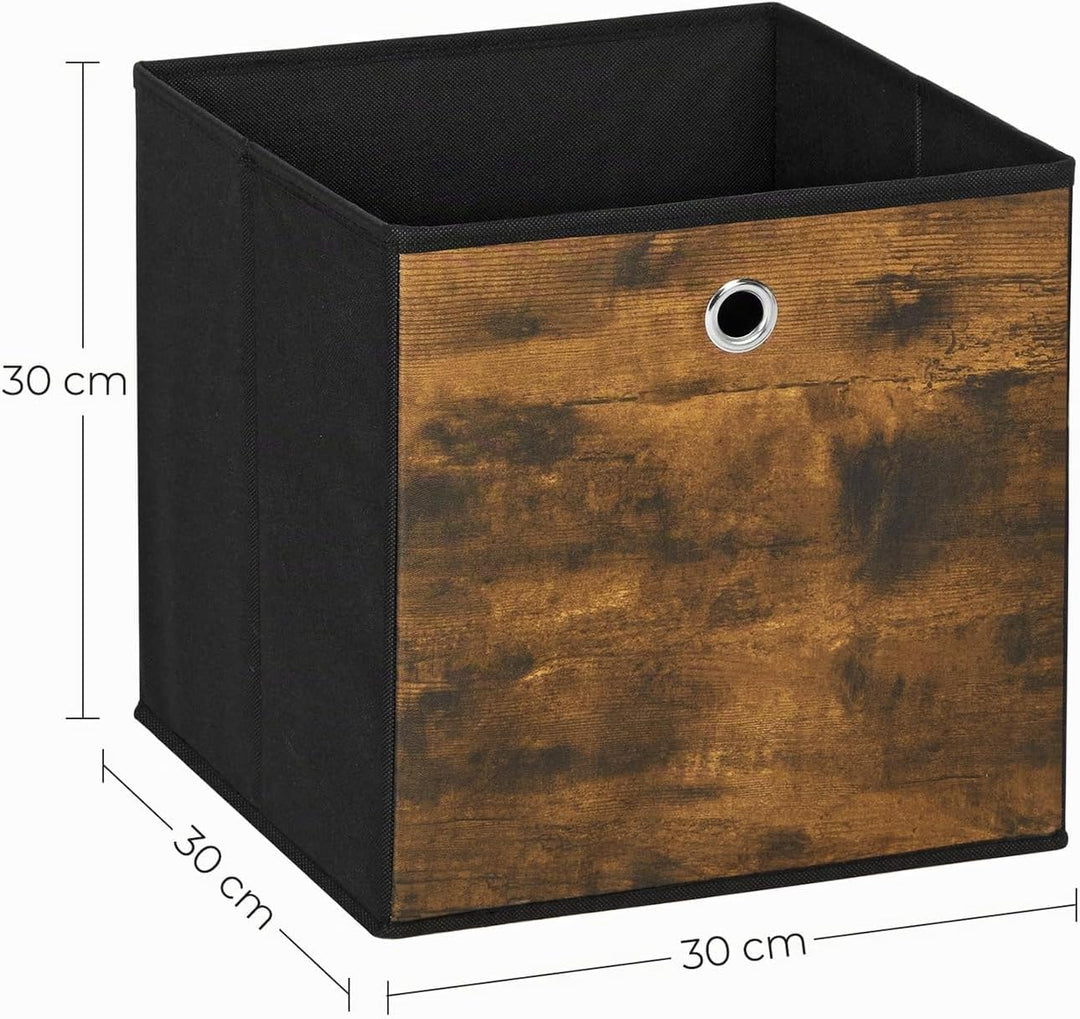 SONGMICS Aufbewahrungsbox, 6er Set, Ordnungsboxen, Vliesstoff, Faltbox, 30 x 30 x 30 cm, Stoffbox, f