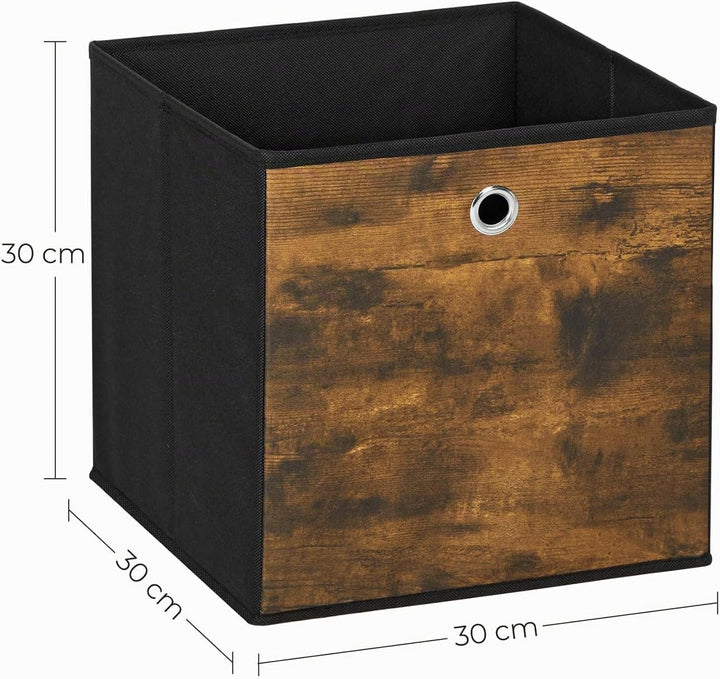SONGMICS Aufbewahrungsbox, 6er Set, Ordnungsboxen, Vliesstoff, Faltbox, 30 x 30 x 30 cm, Stoffbox, f