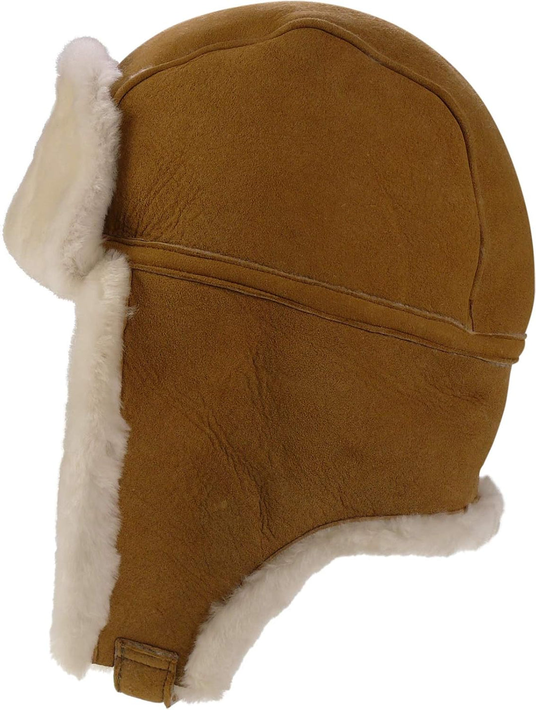 Harrys-Collection Damen Herren Pilotmütze Fliegermütze aus feinstem Merino Lammfell 3 Farben S Hasel