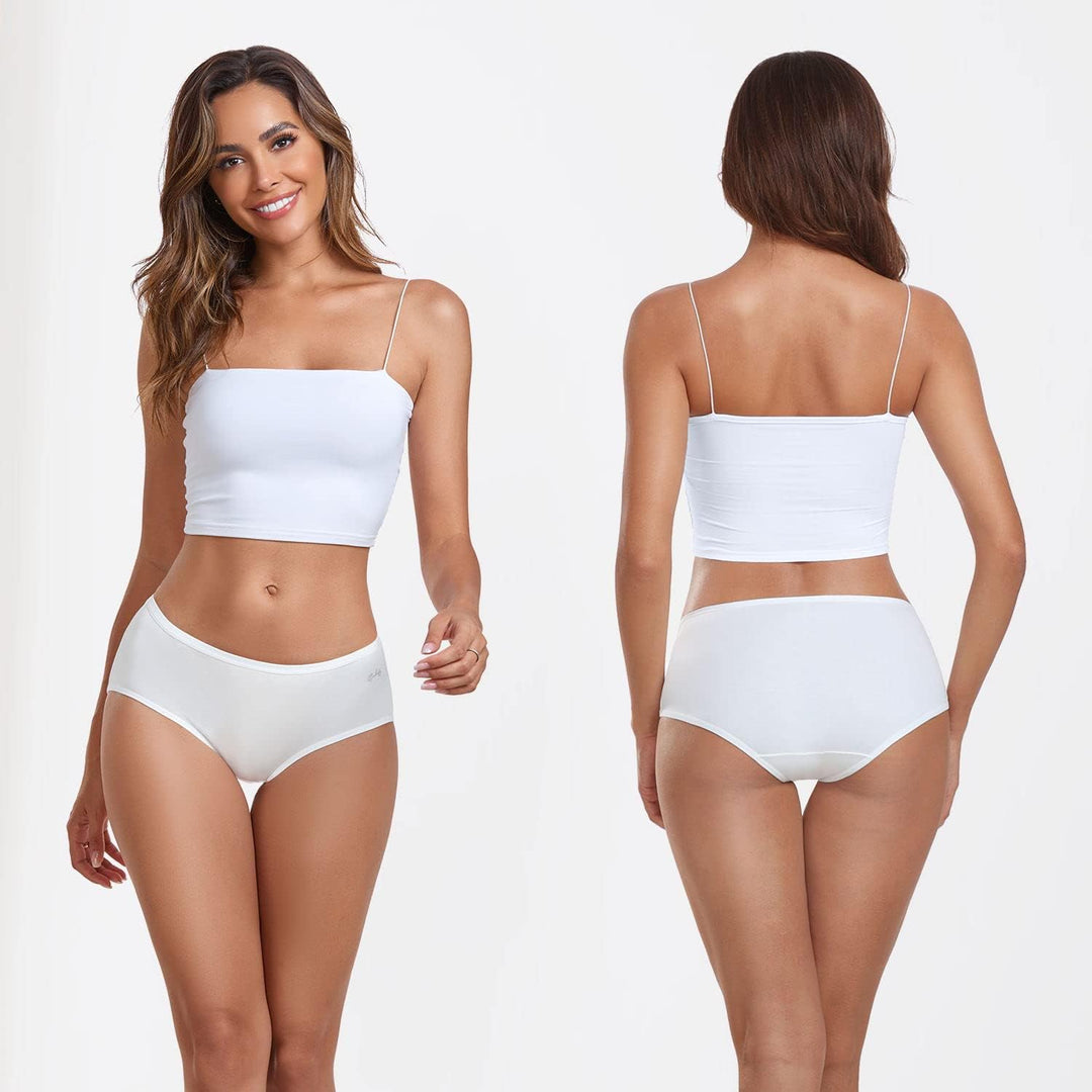 coskefy Unterhosen Damen, 6er Pack Slips Damen Baumwolle, Bequeme Frauen Unterwäsche, Atmungsaktiv P