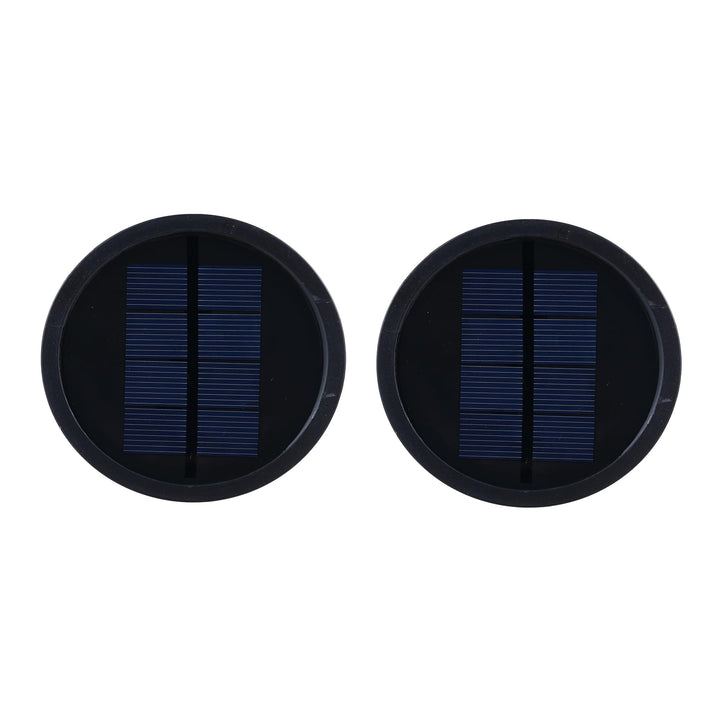 2 Stück Solarleuchten Ersatzteile Top 8,12cm, LED 15LM Solarlampen Ersatz Solarpanel 600 mAh, Solar