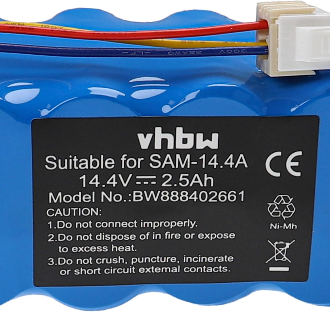 vhbw Akku Ersatz für Samsung DJ96-00116B | DJ96-00136B, DJ96-0083C, VCA-RBT20 für Saugroboter (2500