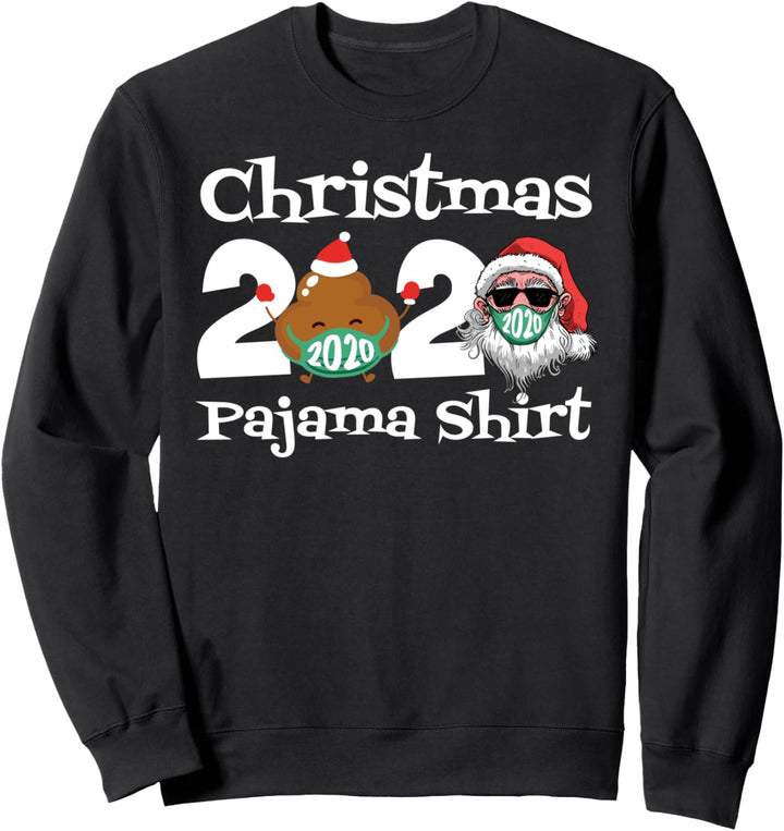 Weihnachten 2020 Poop Gesichtsmaske Pyjama Familie Matching Sweatshirt
