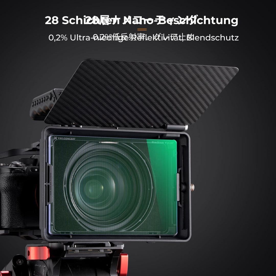 K&F Concept Nano-X Serie 4 x 5,65" Blue Streak Anamorpher Effekt Filter,Dicke 4mm Rechteckfilter für