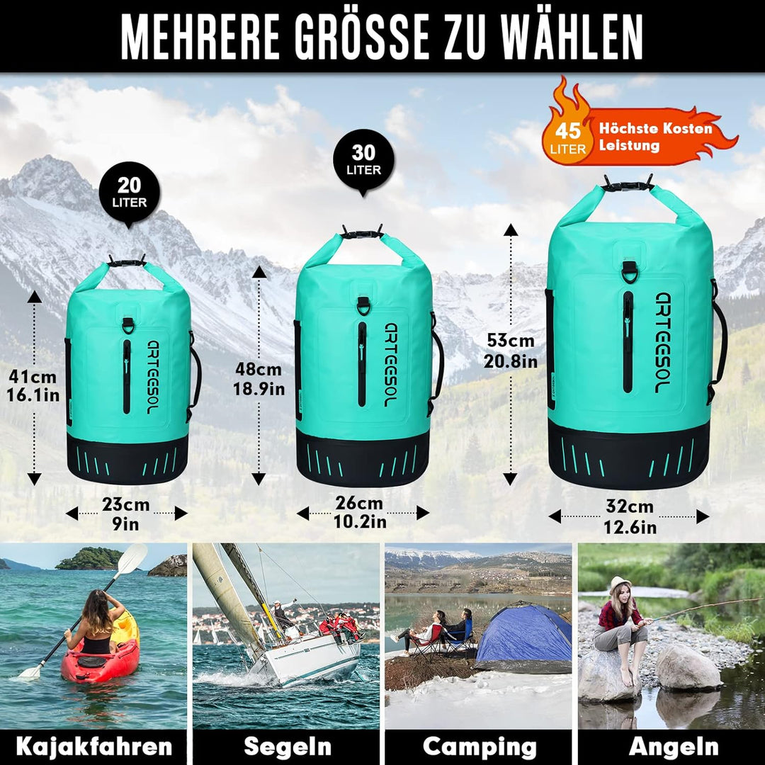 Wasserdichter Rucksack - Dry Bag 20L 30L 40L 45L Wasserfester Rucksack Seesack Wasserdicht für Kajak