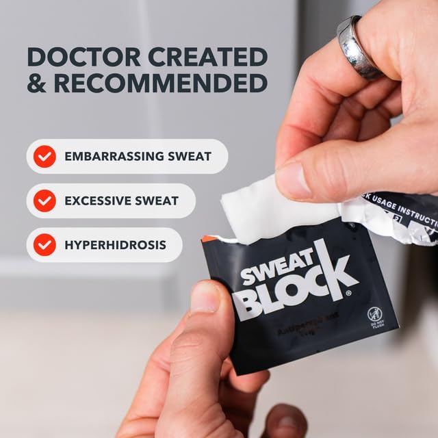 SWEATBLOCK Antiperspirant (2 Box) Ärtztliche Stärke Hypoerdose Antiperspirant - Empfohlen um übermäs