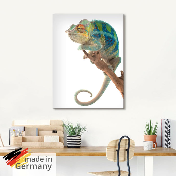 ARTland Glasbilder Wandbild Glas Bild einteilig 45x60 cm Hochformat Natur Afrika Tiere Reptilien Mad