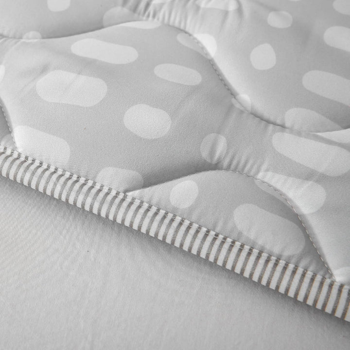 Gesteppte Krabbeldecke Baby 127cm, Hygge grau – extra Dicke 1,5cm weiche Baby Krabbelmatte – Baby Sp