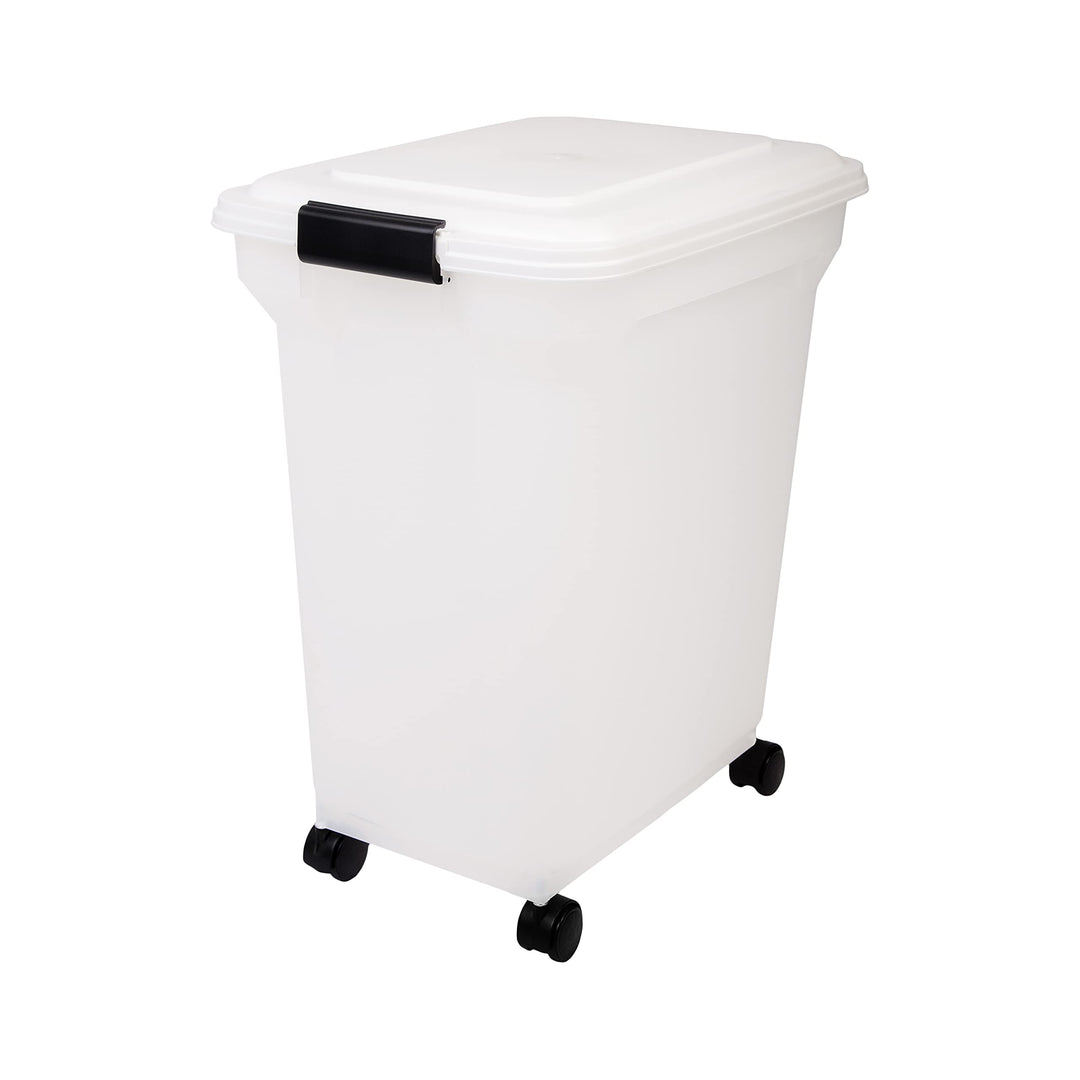 Iris Ohyama, Hundefutter Aufbewahrung, Futtertonne hund, 45L/15kg, luftdicht, BPA-frei, 4 Räder &amp; Sc