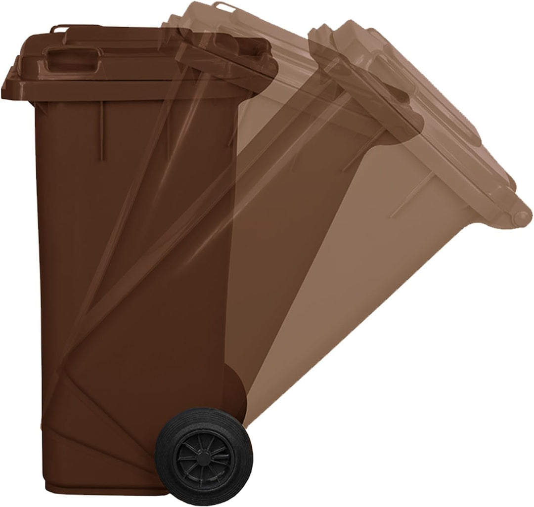Jestic Mülltonne 120 240 mit leisen Gummirädern, für Mülltrennung, Recycling innen aussen, EN840, 12