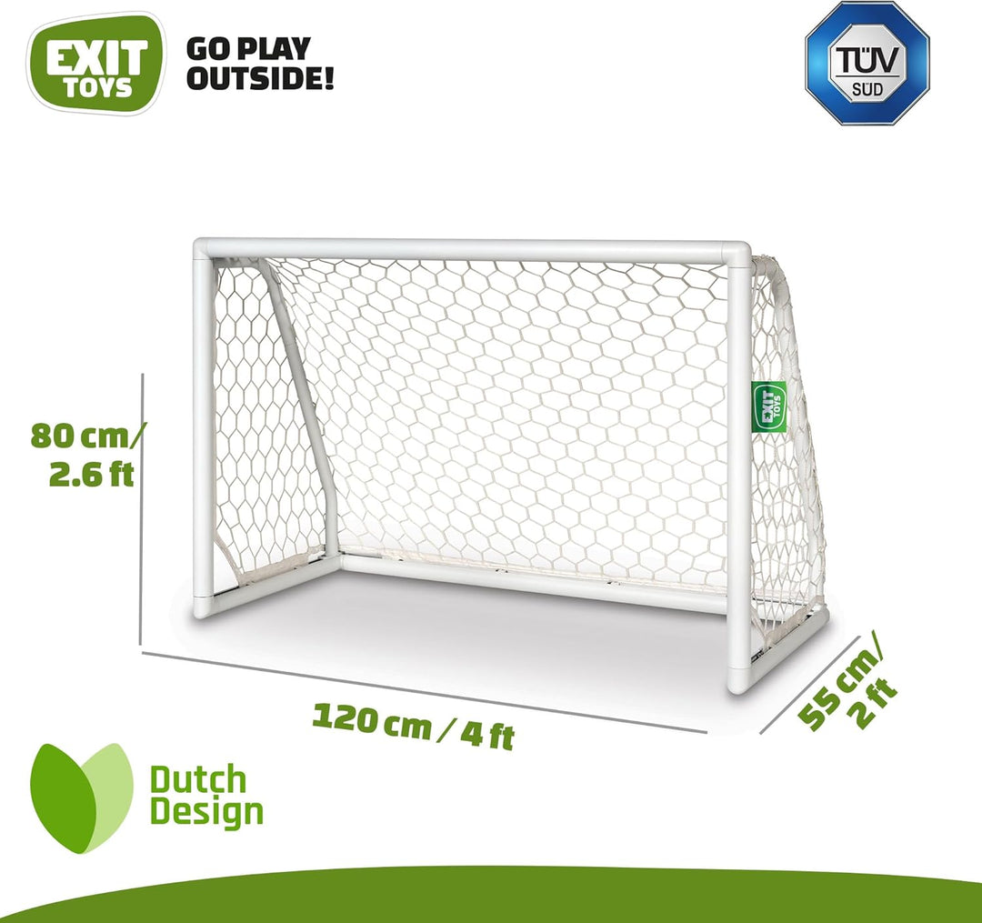 EXIT Scala Aluminium-Fussballtor Weiss 120 x 80 cm, Weiss 120 x 80 cm