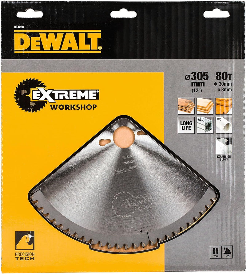 DeWalt DT4288-QZ (Kreissägeblatt 305/30 mm 80 TFZ Extreme Stationärkreissägeblatt Extra feines Finis