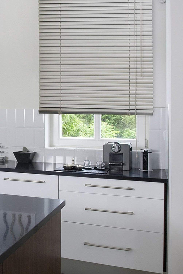 Alu Jalousie Silber - Breite 40 bis 220 cm - Höhe 140/170 / 240 cm - Tür Fenster Rollo Jalousette Al