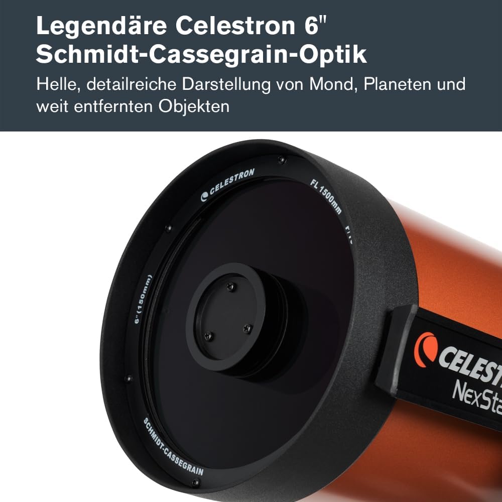 Celestron 11068 NexStar 6SE computergesteuertes Schmidt-Cassegrain-Teleskop mit vollautomatisierter