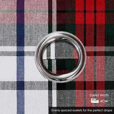 Homescapes Ösenvorhang Blickdicht Macduff Tartan Schottenmuster Dekoschal 2er Set Breite 117 x Länge