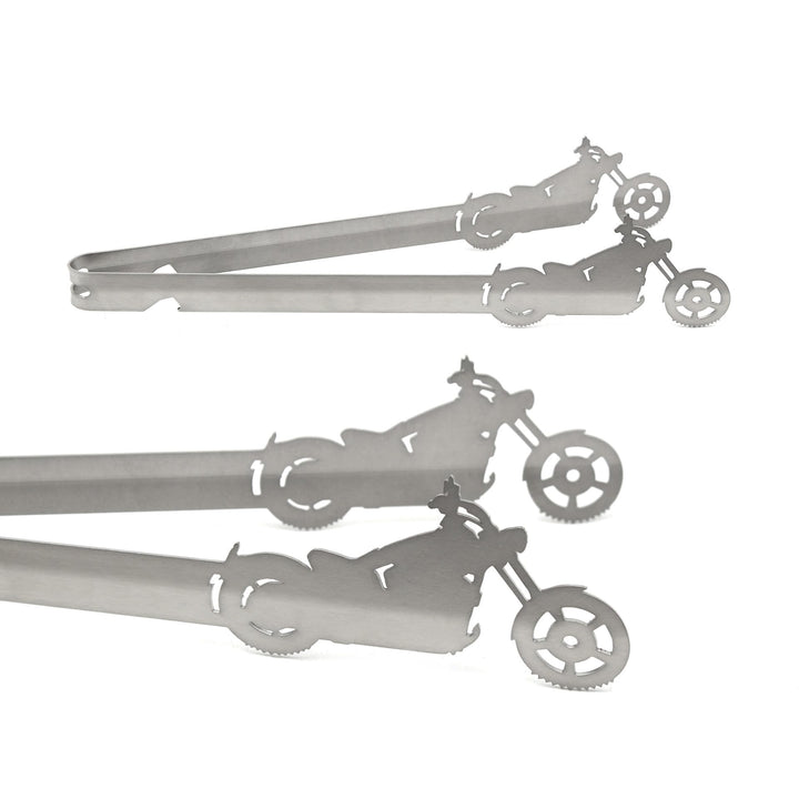 Grillzange Motiv Chopper, spülmaschinengeeignet, Geschenkidee, Männergeschenk, Geschenk Motorradfahr