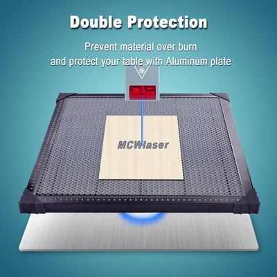 MCWlaser Laser Wabentisch 500x500mm Laser Honeycomb Table Bed 19,7x19,7 Zoll wabenplatte für Lasergr