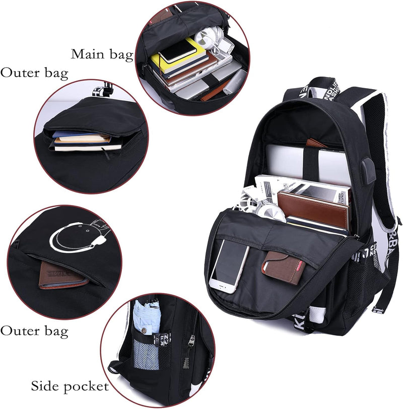 Asge Schulrucksack Jungen Teenager Nylon Gross Schultaschen Mädchen Ranzen Kinder Rucksäcke Druck Sc