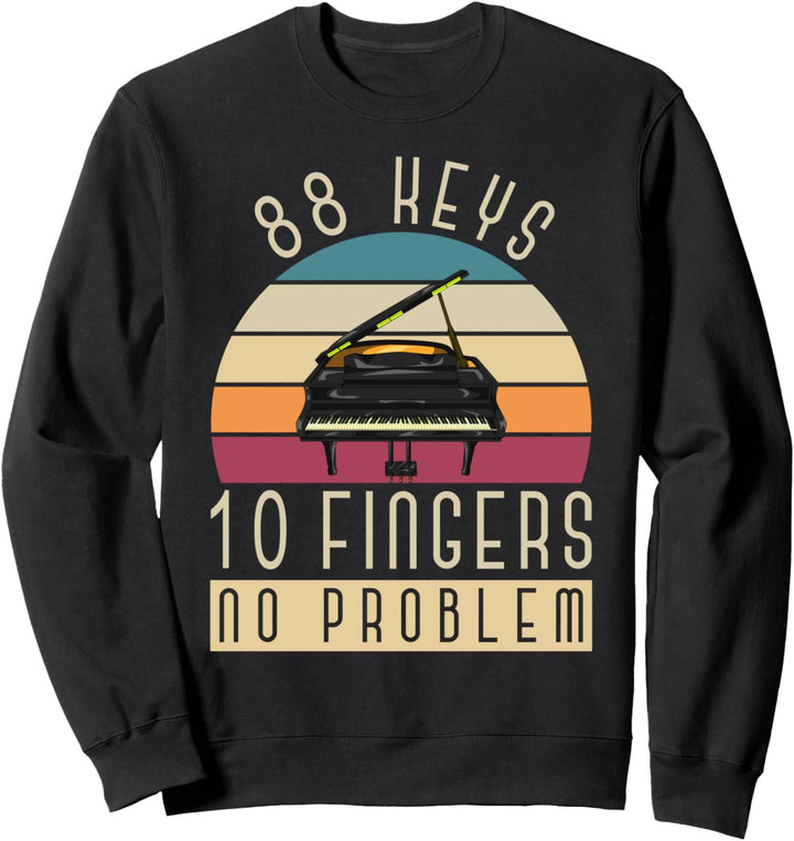 Piano Musik Hobby Klavierspieler Pianist Lustiges Klavier Sweatshirt