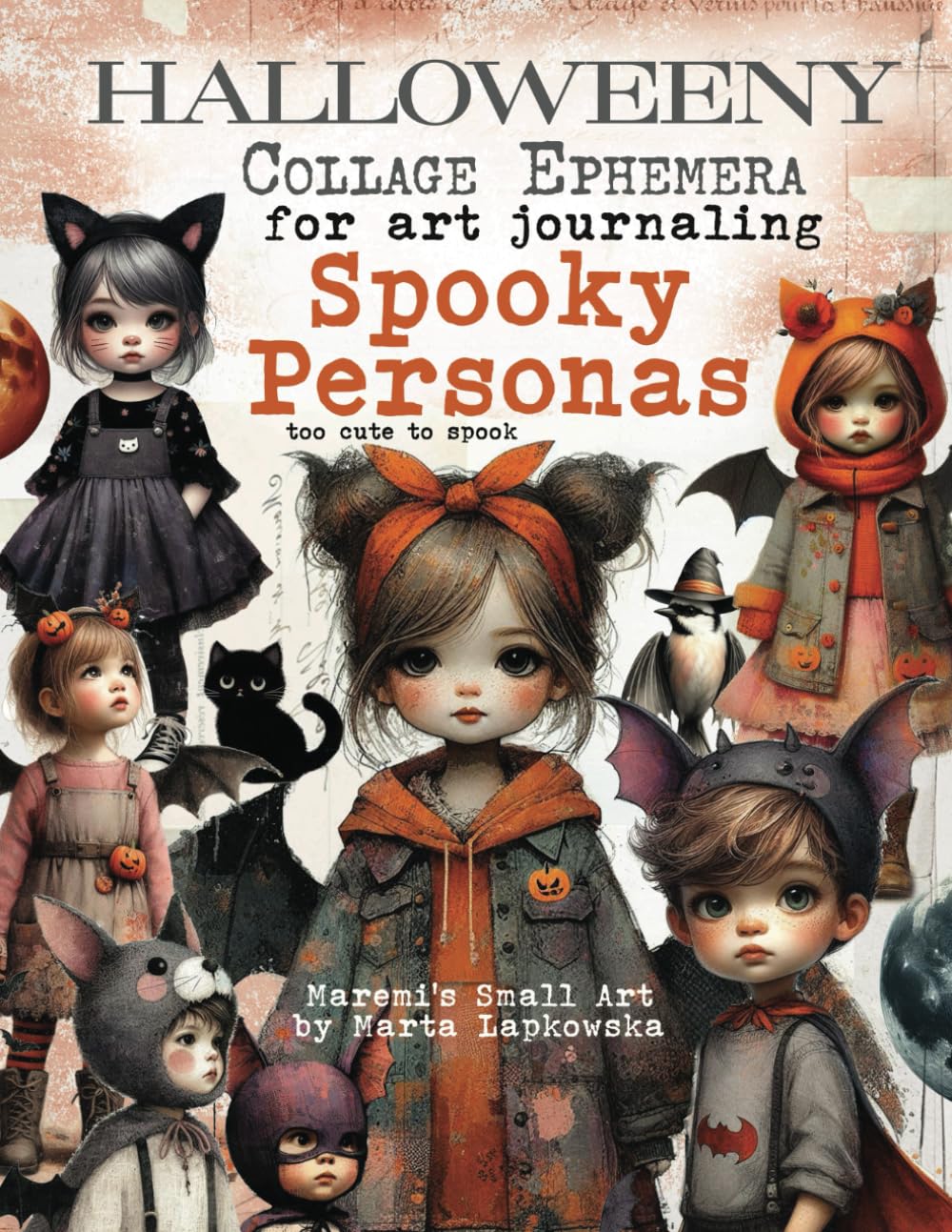 HALLOWEENY Collage Ephemera for art journaling SPOOKY PERSONAS: A book of 200+ images of Steampunk K