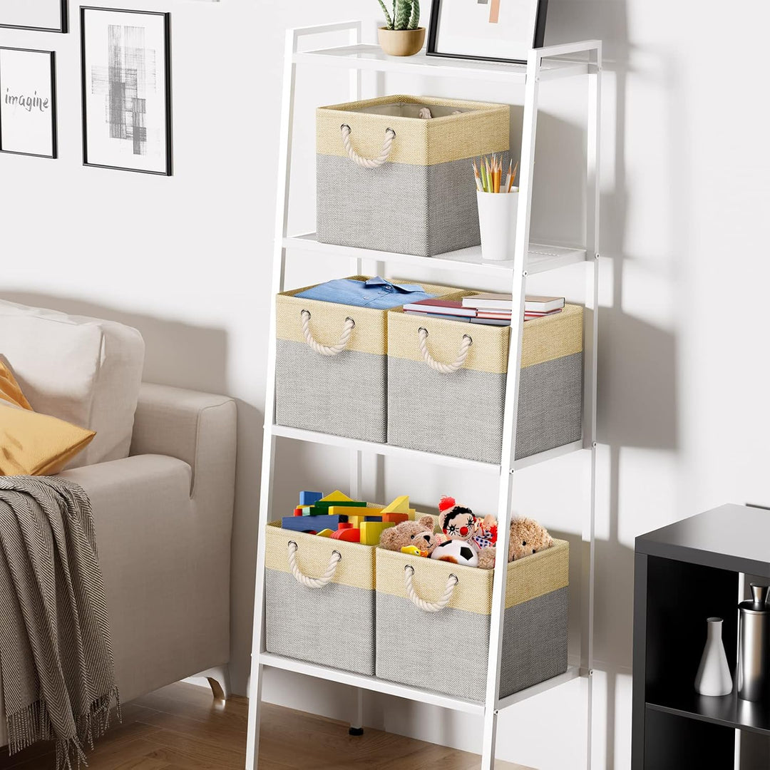RIWNNI Aufbewahrungsbox Stoff 30x30 [4-Pack], Faltbarer Aufbewahrungsbox für Stoff, Ideal für Kallax