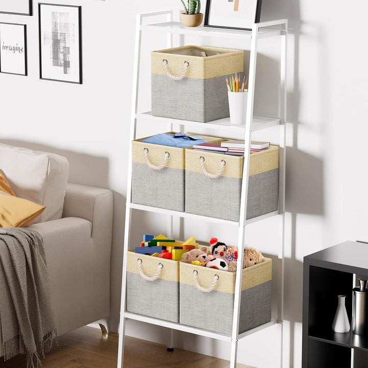 RIWNNI Aufbewahrungsbox Stoff 30x30 [4-Pack], Faltbarer Aufbewahrungsbox für Stoff, Ideal für Kallax