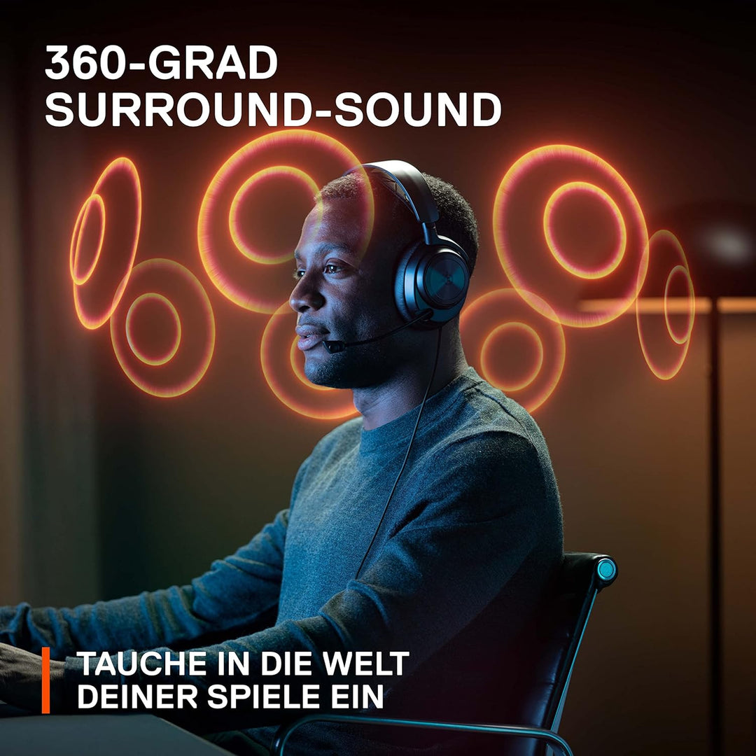 SteelSeries Arctis Nova Pro - Multi-System Gaming-Headset – Hi-Res Audio – 360° Surround-Sound – Gam