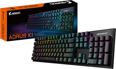 Gigabyte Aorus K1 Gaming Tastatur RGB QWERTZ, MX-Red, Schwarz