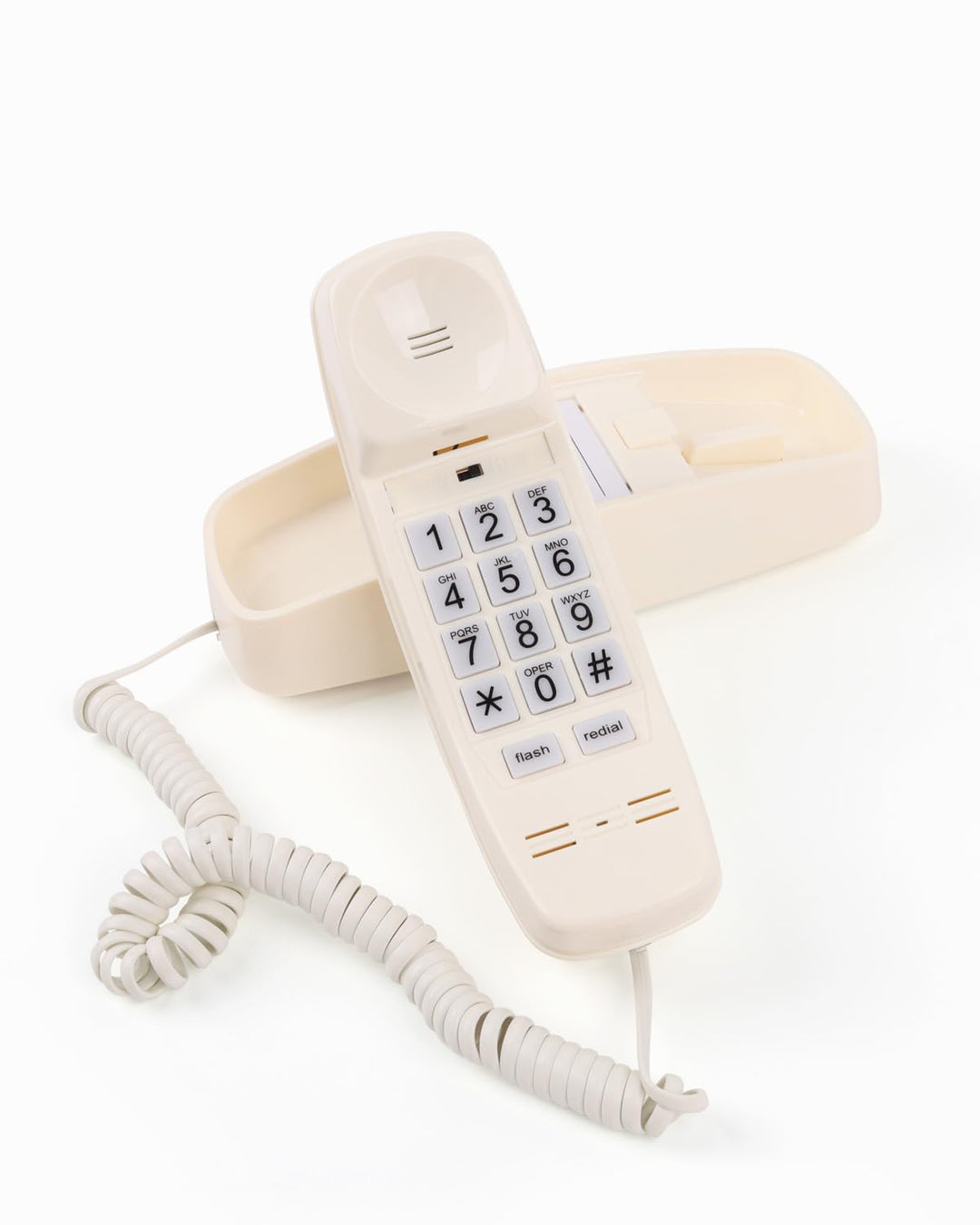 Mcheeta Wandtelefon Design Festnetztelefon mit schnurgebundener lauter Lautstärke, Blinklicht und gr