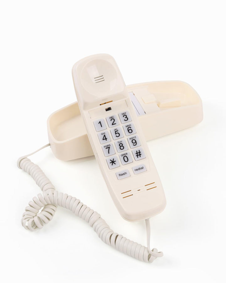 Mcheeta Wandtelefon Design Festnetztelefon mit schnurgebundener lauter Lautstärke, Blinklicht und gr