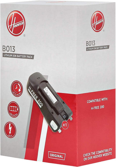 Hoover B013 Lithium-Akku für Staubsauger, wiederaufladbar, 22,2 V, schwarz, Original-Akku, für Staub